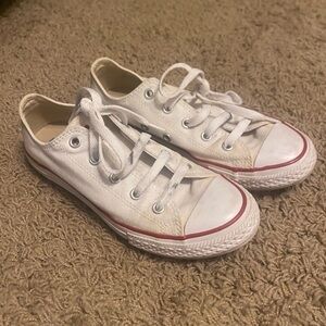 Converse Kids White and Red Sneakers